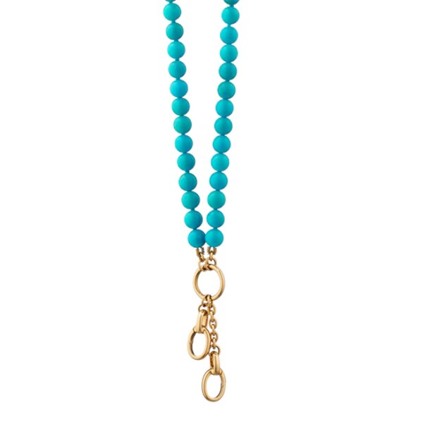 18K Design Your Own Turquoise Charm Enhancer Necklace